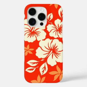 Coques iPhone 16 Pro Lilikoi Hibiscus Hawaii Pareau Rouge