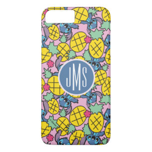 Coques Pour iPhone Lilo et Stitch  Monogramme Motif d'ananas