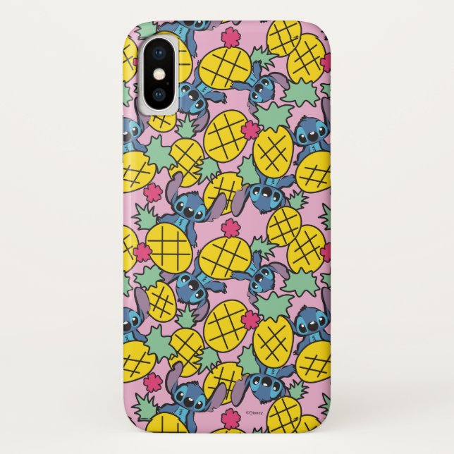 Coques Case-Mate iPhone Lilo et Stitch| Motif d'ananas (Dos)