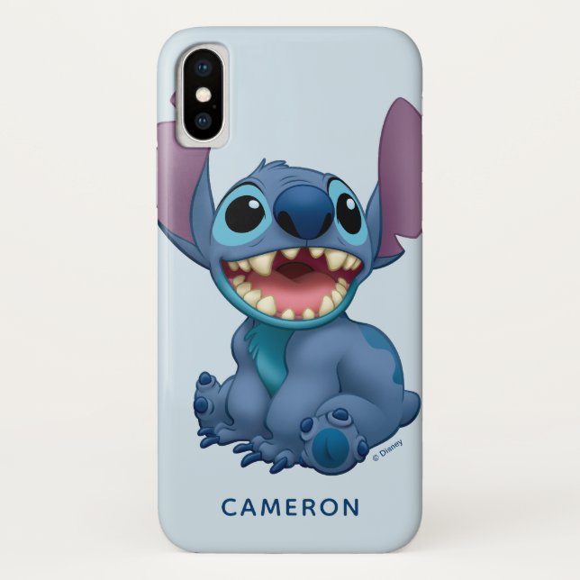 Coques Case-Mate iPhone Lilo et Stitch| Stitch Excité - Ajouter votre nom (Dos)