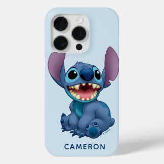 Coque iPhone 15 Pro Lilo & Stitch | Stitch Excité - Ajouter Votre Nom