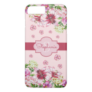 Case-Mate iPhone Case Lily Peony Floral Blush Pink Monogramme rose
