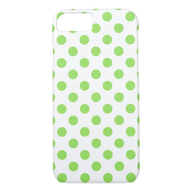 Coques Case-Mate iPhone Lime et pois blancs (Dos)