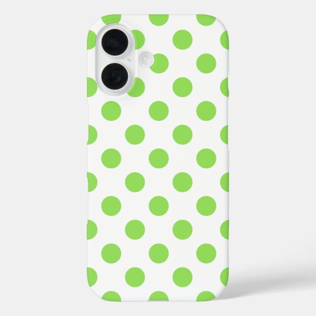 Coques Case-Mate iPhone Lime et pois blancs (Verso)
