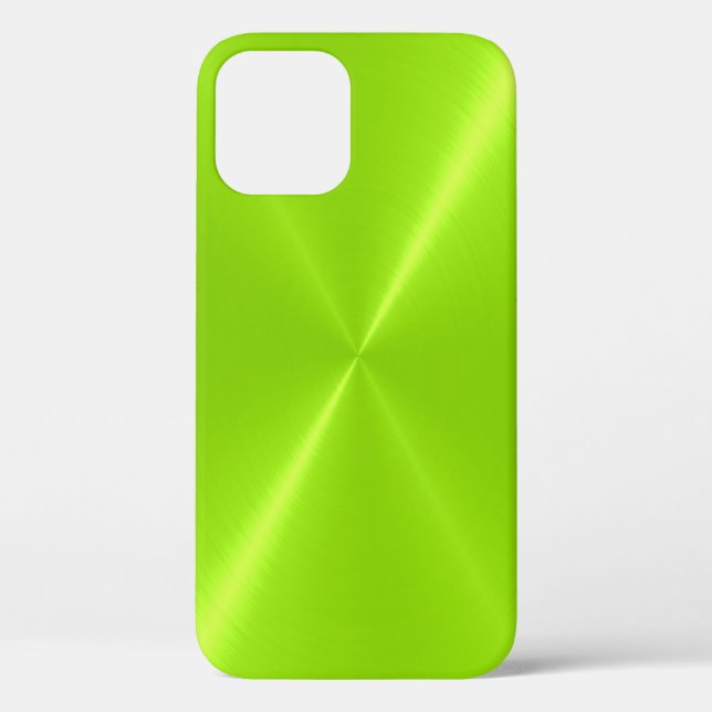 Coques Case-Mate iPhone Lime Vert brillant acier inoxydable métal (Verso)