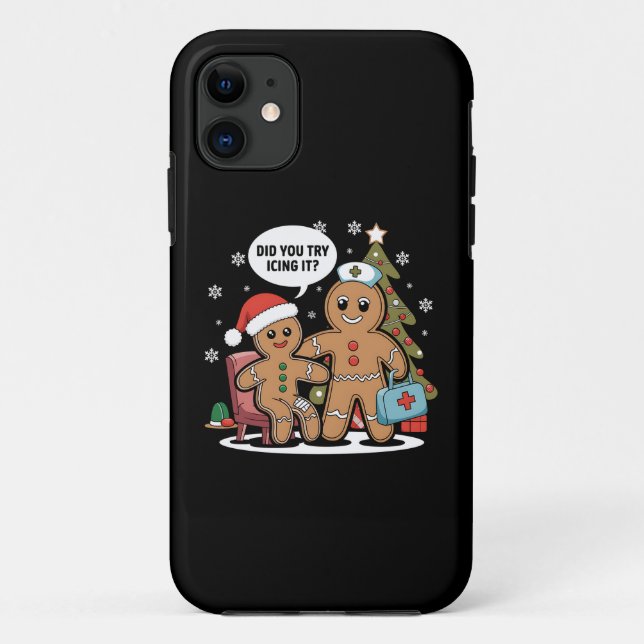 Coques Case-Mate iPhone L'Infirmière De Noël Gingerbread Homme Avez-Vous E (Dos)