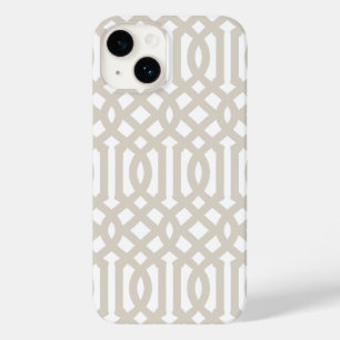 Coques Pour iPhone Linge Beige Trellis moderne