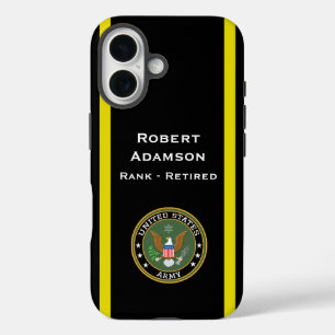 Coque Pour iPhone 16 L'insigne de l'armée et les couleurs personnalisen