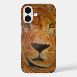 Coque Pour iPhone 16 Lion Abstrait Safari Art
