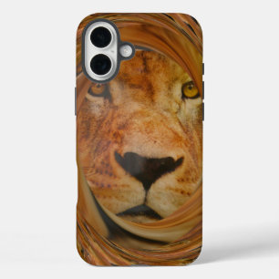 Coques iPhone 16 Plus Lion Abstrait Safari Art