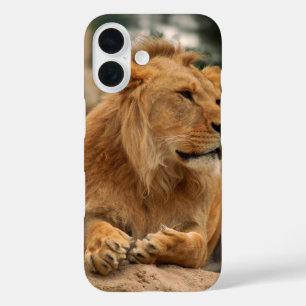 Coque Pour iPhone 16 Lion avec coiffures punk