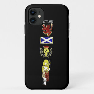 Coque Case-Mate Pour iPhone Lion, chardon, drapeau et joueur de pipeau