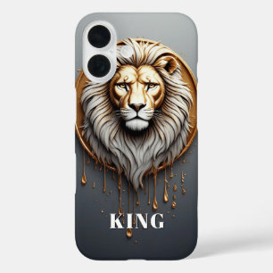Coque Pour iPhone 16 Lion doré sur mesure 🦁