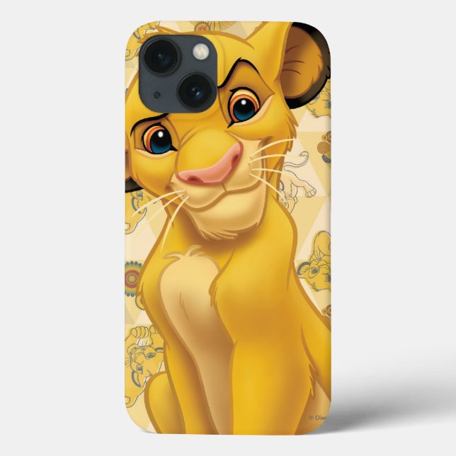 Coques Case-Mate iPhone Lion King | Simba sur le Motif triangle (Verso)