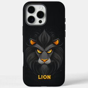 Coques iPhone 16 Pro Max Lion noir en colère