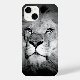 Coque Pour iPhone 14 Lion noir et blanc