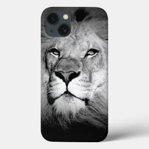 iPhone 13 Case Lion noir et blanc