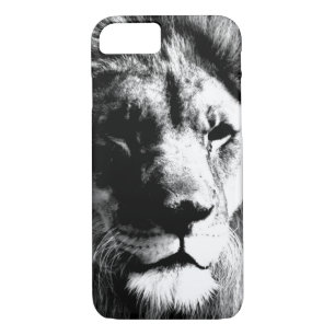 Coque iPhone 8/7 Lion noir et blanc