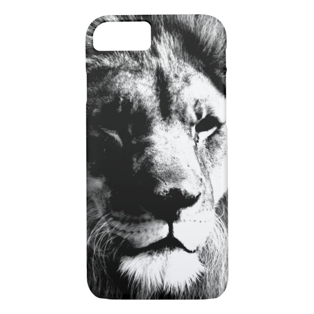 Coques Case-Mate iPhone Lion noir et blanc (Dos)