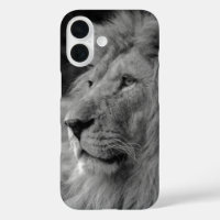 Lion noir et blanc - Animal sauvage