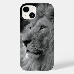 Coque Pour iPhone 14 Lion noir et blanc - Animal sauvage