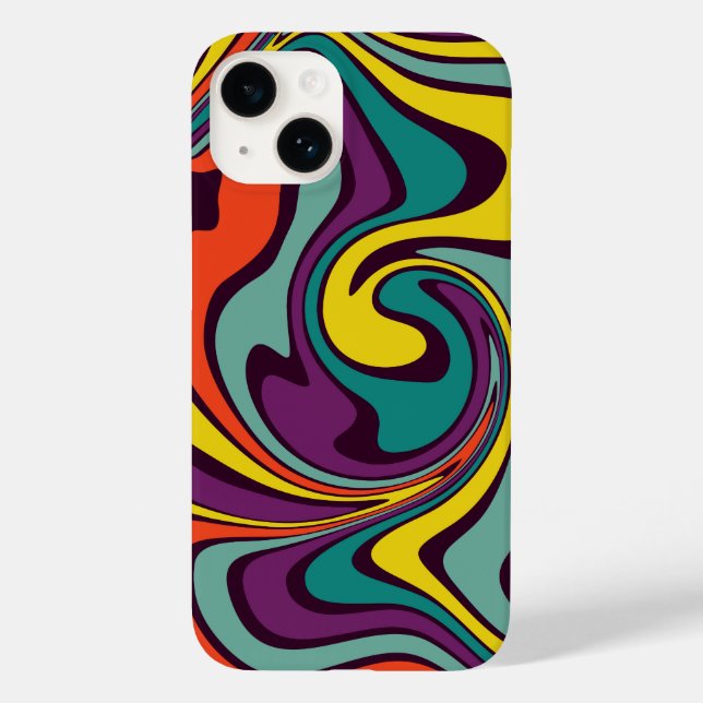 Coques Case-Mate iPhone Liquid Paint Marbling Effect iPhone Case (Verso)