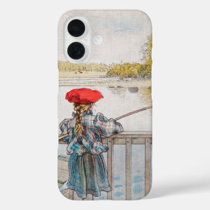 Coque Pour iPhone 16 Lisbet pêche par Carl Larsson, Beaux-arts vintage