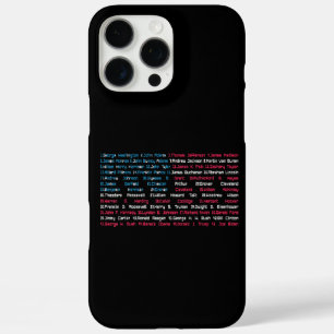 Coques iPhone 16 Pro Max Liste 46 présidents américains des États-Unis s'am