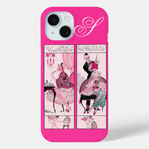 COQUE POUR iPhone 15 LISTE DES CHEVEUX, SALON DE BEAUTÉ MODE MASQUER AR