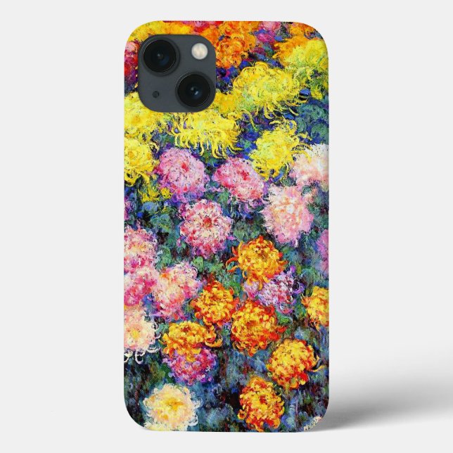 Coques Case-Mate iPhone Lit de Chrysanthemums par Monet (Verso)