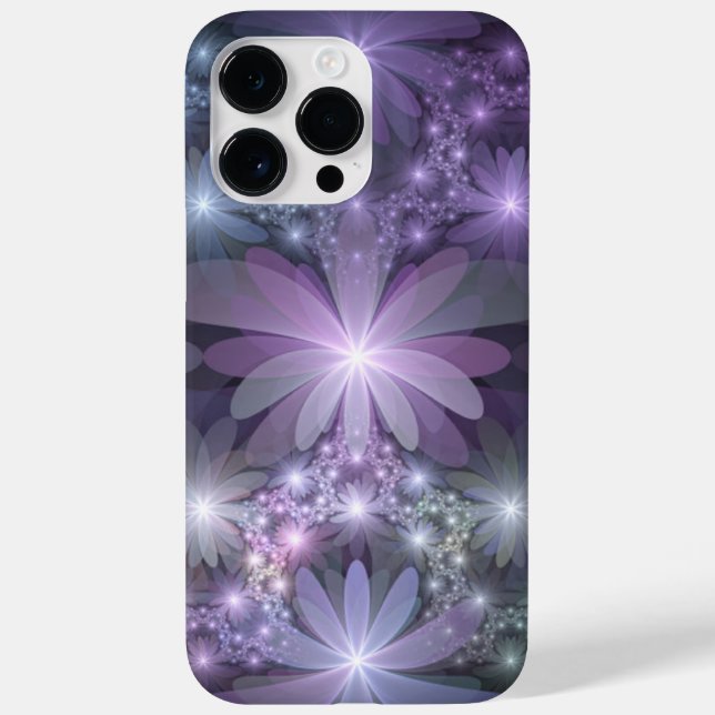 Coques Case-Mate iPhone Lit de fleurs Art Fractal Abstrait tendance brilla (Verso)