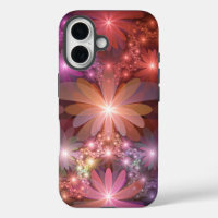 Lit De Fleurs Coloré Brillant Art Fractal Abstrait
