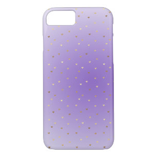Case-Mate iPhone Case Little Gold Hearts Purple Ombre