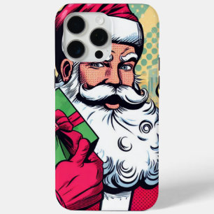 Coque iPhone 15 Pro Max Livre de bande dessinée Père Noël/Noël