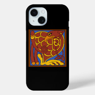 Coque Pour iPhone 15 Livre De Kells Celtic Knot Oiseau Médiéval