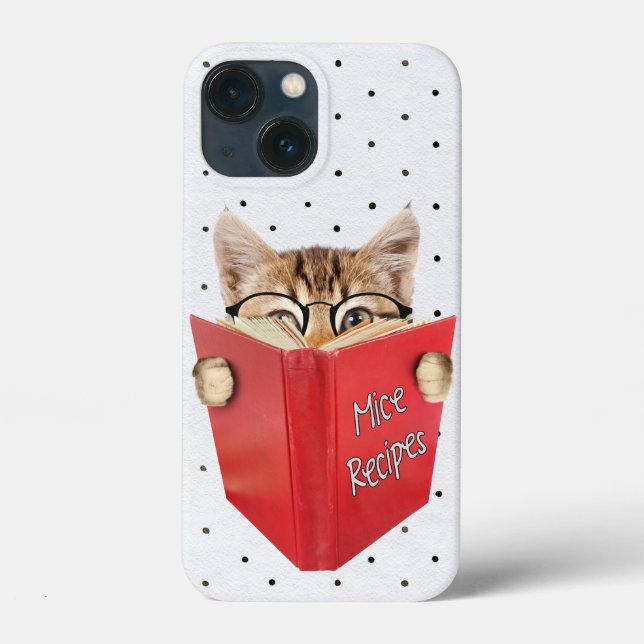 Coques Case-Mate iPhone Livre de recettes de lecture de chats (Verso)