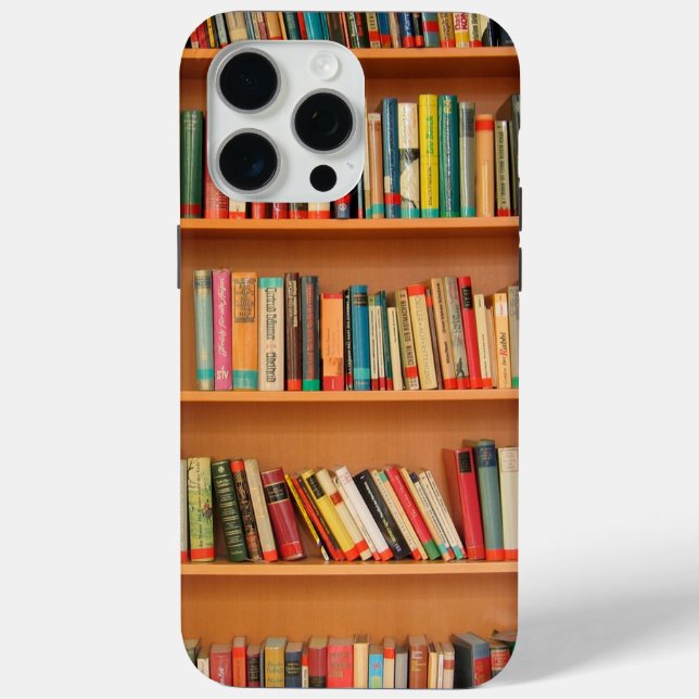 Coques Case-Mate iPhone Livres sur Arrière - plan de bibliothèque (Verso)