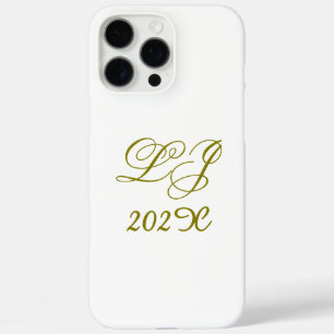 Coques iPhone 16 Pro Max LJ Monogram Élégant Mariage moderne
