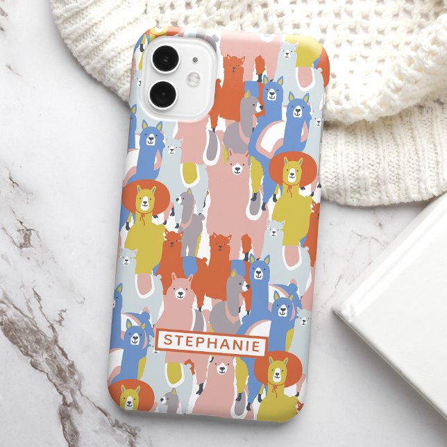 Coques Case-Mate iPhone Llama colorée (Créateur téléchargé)