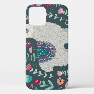 Case-Mate iPhone Case Llama florale : Doodles Vintages tirés à la main