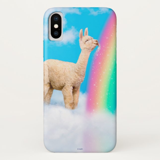 Coques Case-Mate iPhone Llama Licking Rainbow (Dos)
