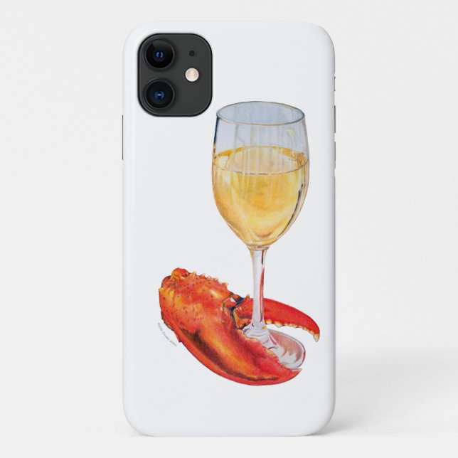 Coques Case-Mate iPhone Lobster Claw et Vin Verre Téléphone (Dos)
