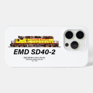 Coque iPhone 15 Pro Locomotive diesel EMD SD40-2. Union Pacifique