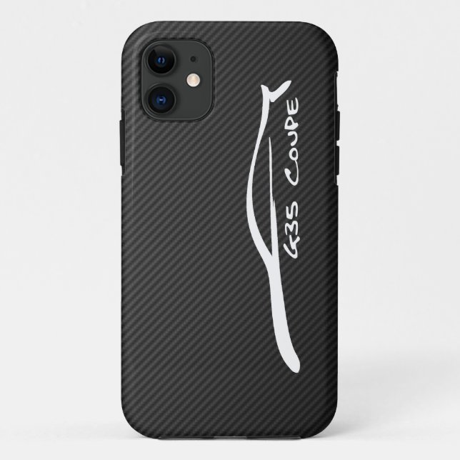Coques Case-Mate iPhone Logo blanc de silhouette du coupé G35 (Dos)
