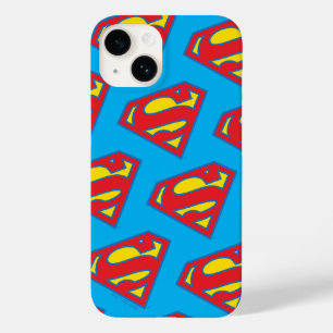 Coque Pour iPhone 14 Logo classique Supergirl avec fond bleu