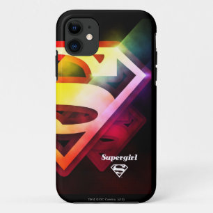 Coque iPhone 11 Logo couleur supergirl