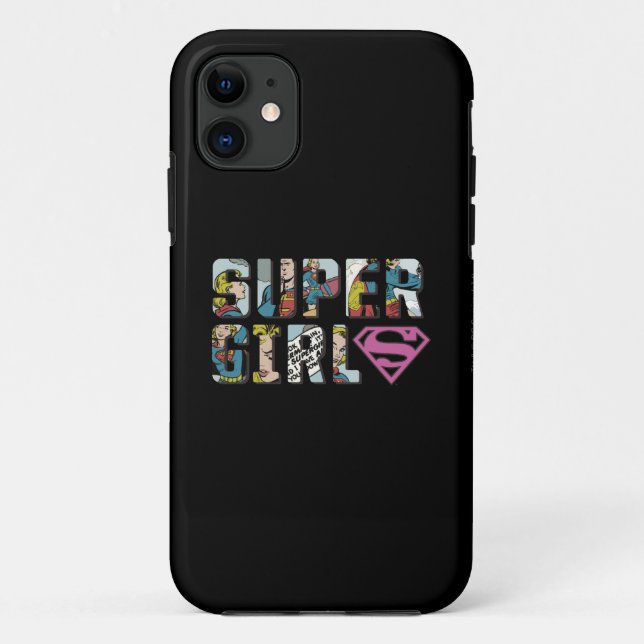 Coques Case-Mate iPhone Logo de bande dessinée Supergirl (Dos)