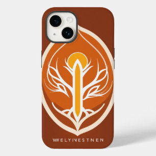 Coque Pour iPhone 14 Logo de Bien-être Minimaliste - Conception Vectori