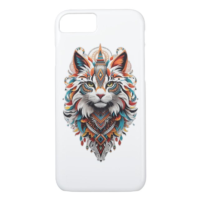 Coques Case-Mate iPhone Logo de chat à esprit tribal (Dos)