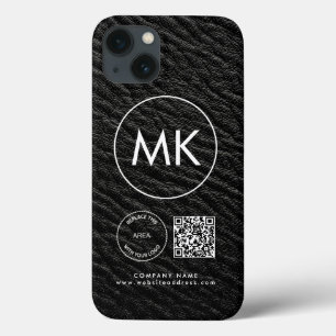 Case-Mate iPhone Case Logo de l'entreprise Code QR Monogramme Noir Faux 
